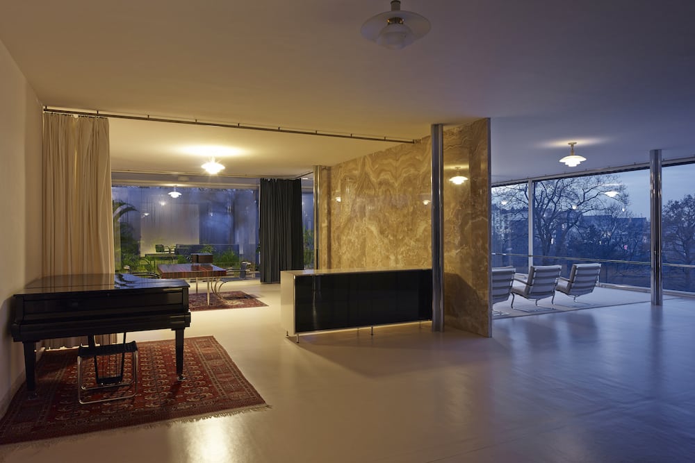Main living area of Mies van der Rohe's Villa Tugendhat