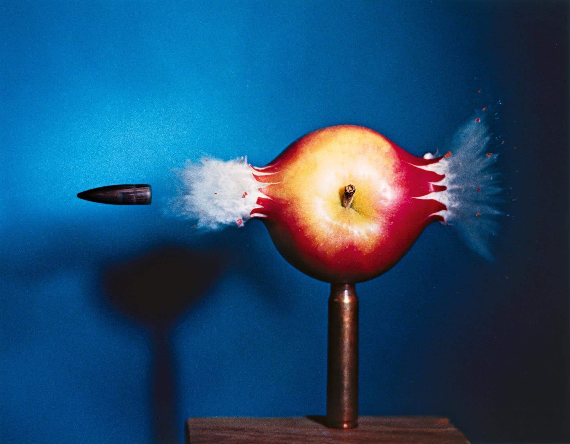 Bullet through Apple, 1964, by Harold Edgerton