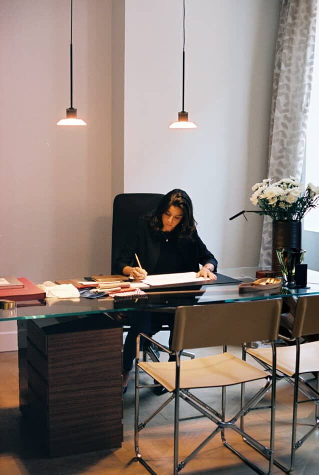 Alessia Genova at her desk