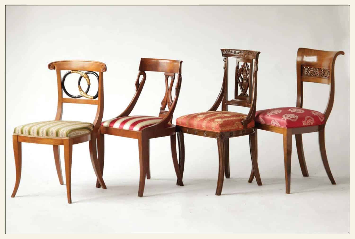 Empire Biedermeier Eclectic Dining Chair Set