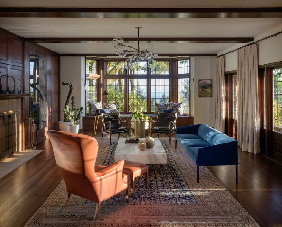 Tudor living room by Jessica Helgerson