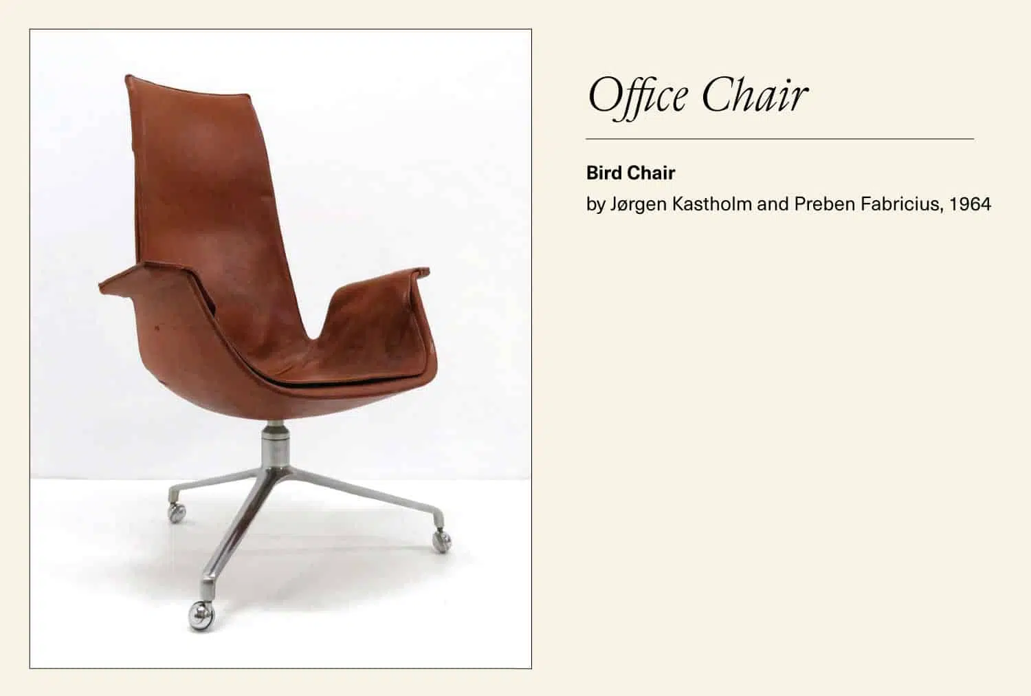Leather "Bird" office chair