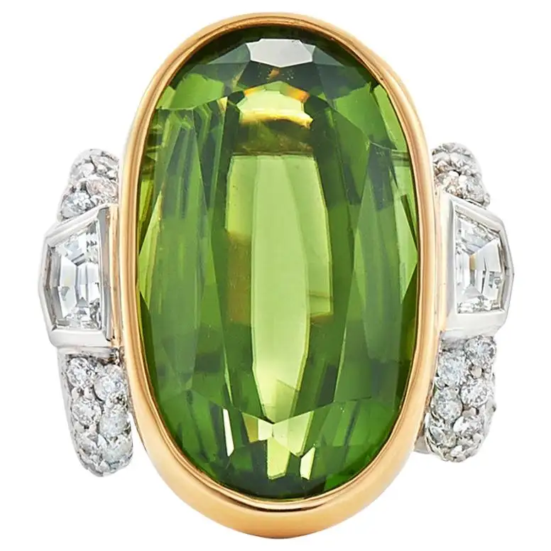 Fred Leighton peridot cocktail ring