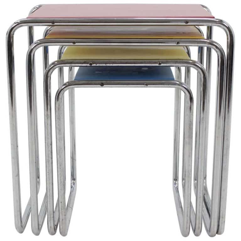 
Marcel Breuer B9 Chrome nesting tables,