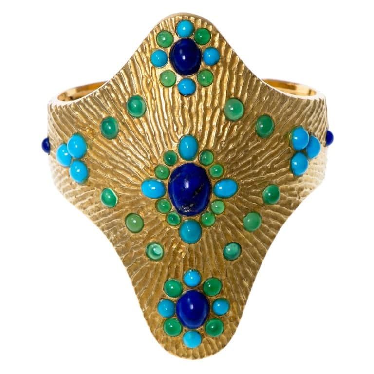 Boucheron Lapis Lazuli Turquoise  Cuff Bracelet