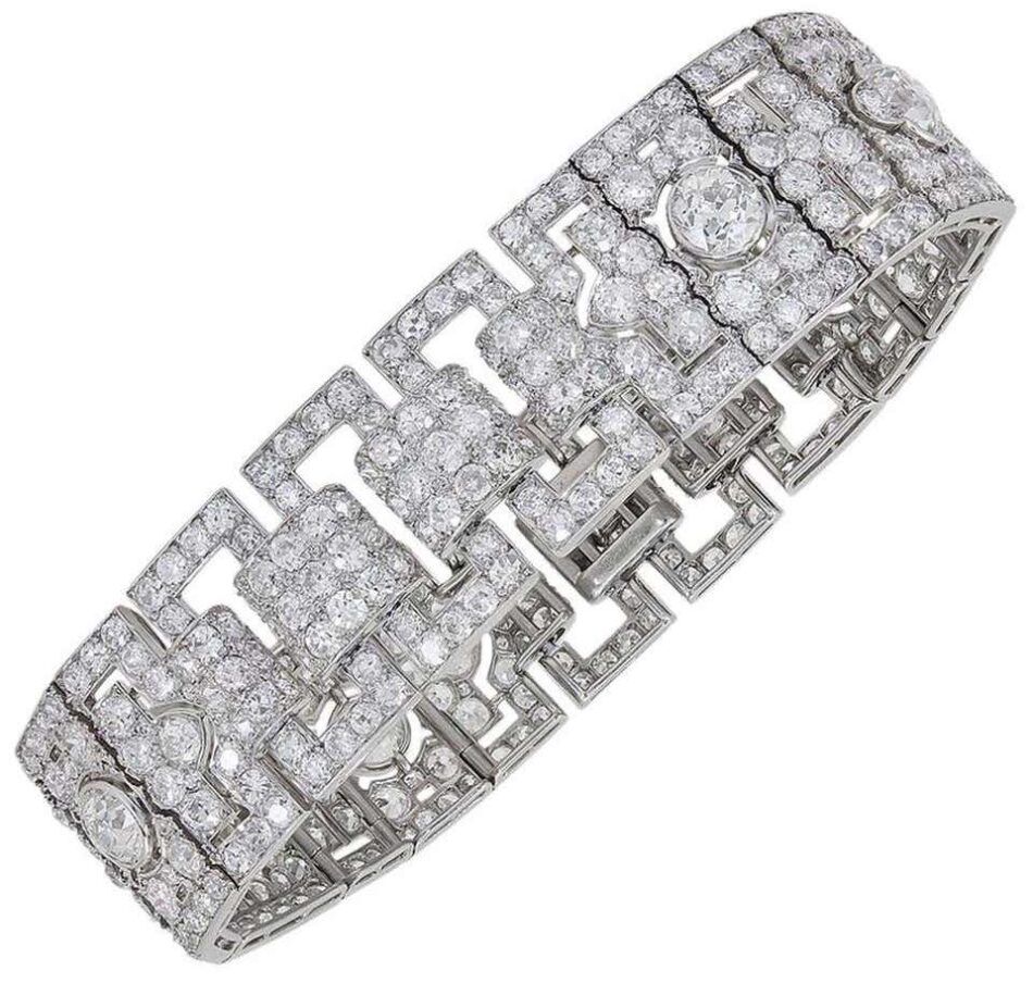 Cartier Diamond and Platinum Bracelet, 1930s