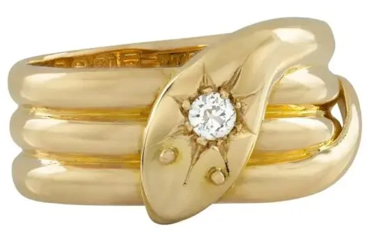 Early 20th-Century Yellow Gold Serpent Ring