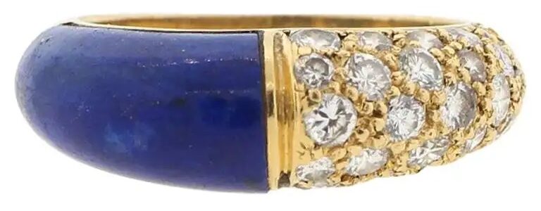 Cartier lapis and diamond ring