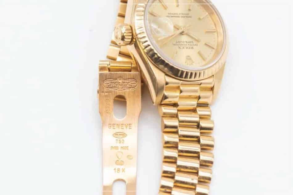 Rolex Datejust in yellow gold