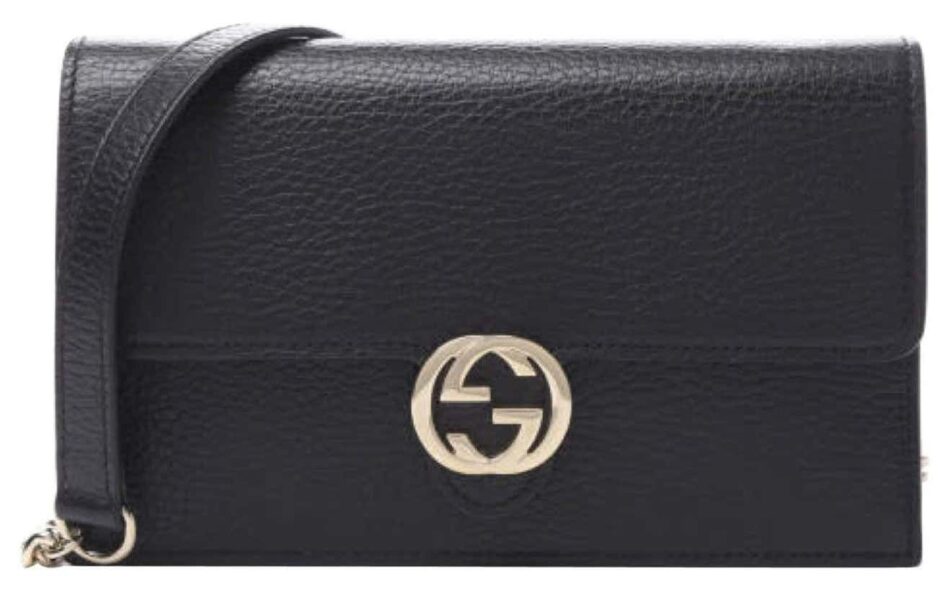Gucci Dollar calfskin interlocking GG wallet on chain bag, 21st century