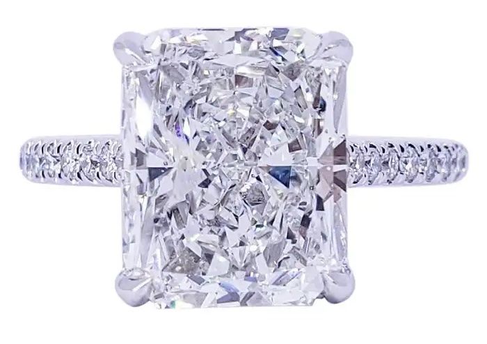 David Rosenberg 5.02 Carat Radiant Cut GIA Diamond Wedding Engagement Ring