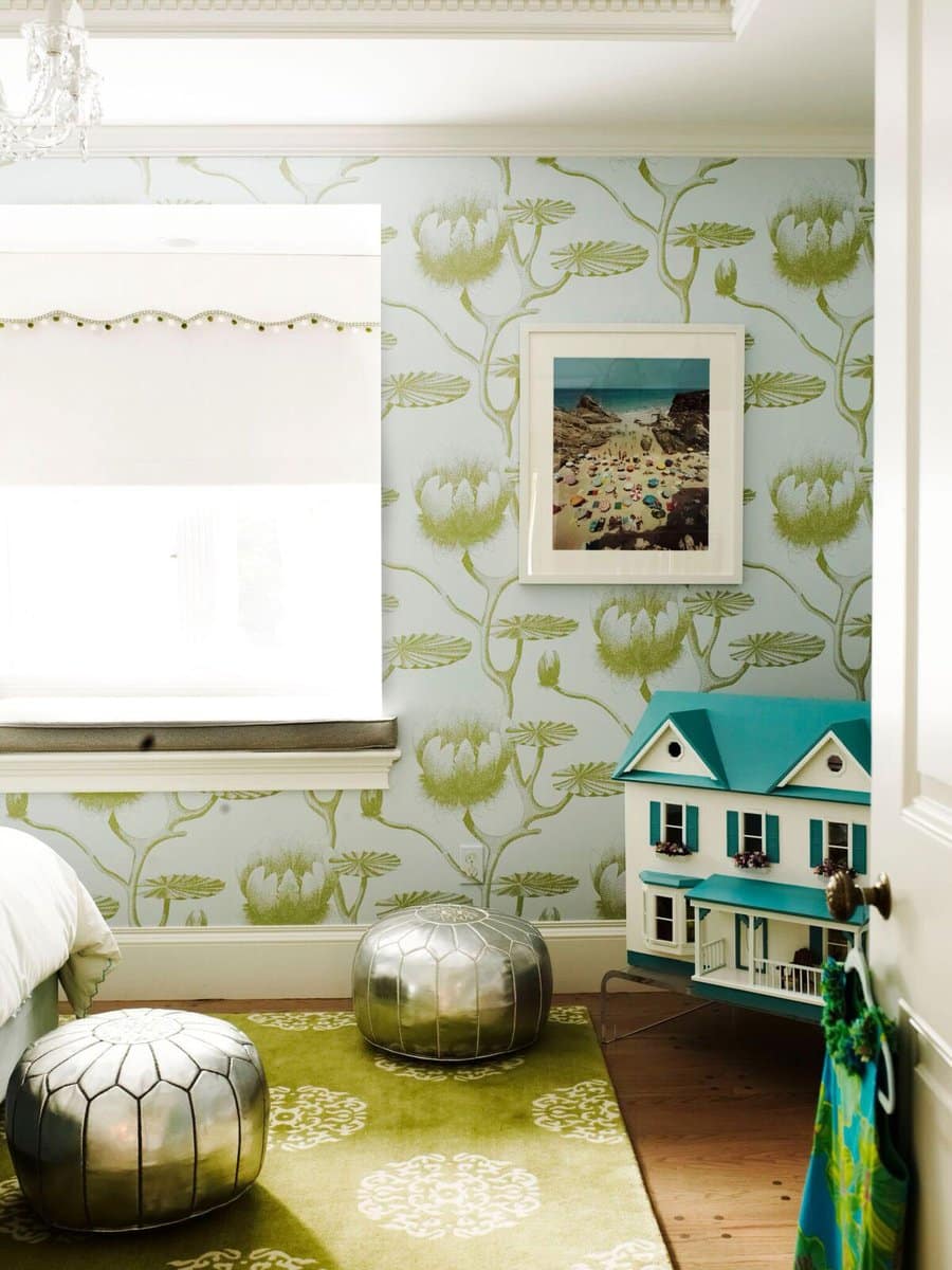blue and green children's room by Fawn Galli