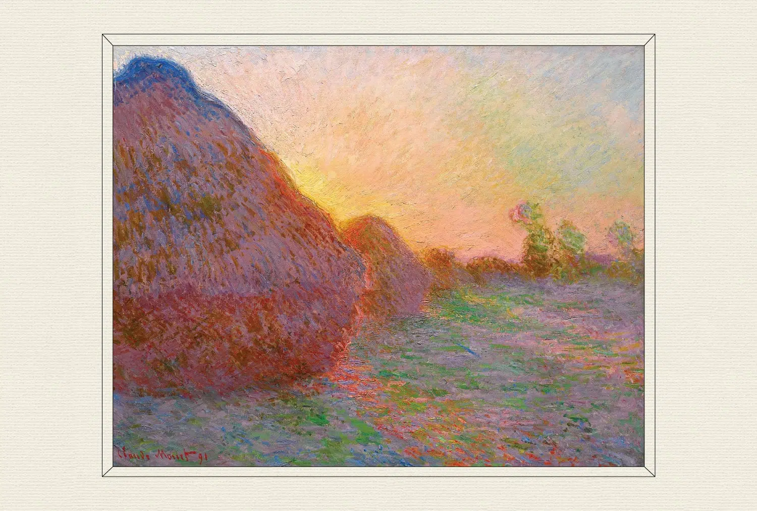 Meules, 1890, by Claude Monet