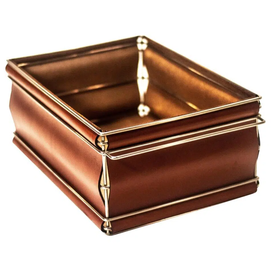 Jim Zivic leather storage bin (new)