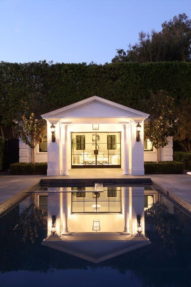 Beverly Hills pool house designed by David Desmond