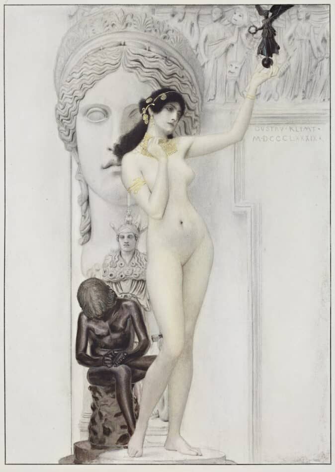 Allegory of Sculpture, 1889, by Gustav Klimt