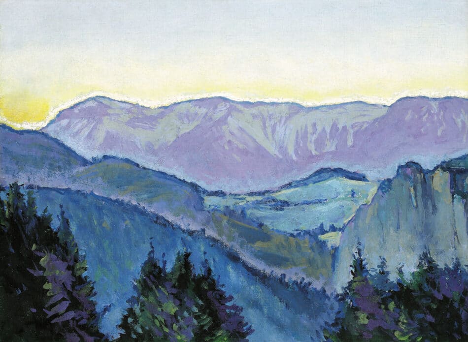 View of the Rax from the Villa Mautner v. Markhof in the Evening Light, 1913