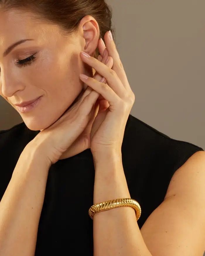 Model wearing Angela Cummings bracelet