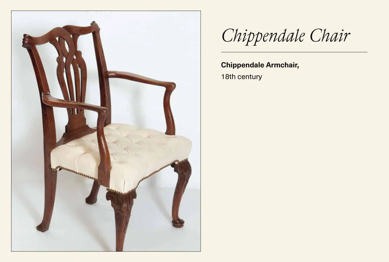 Wooden Chippendale chair