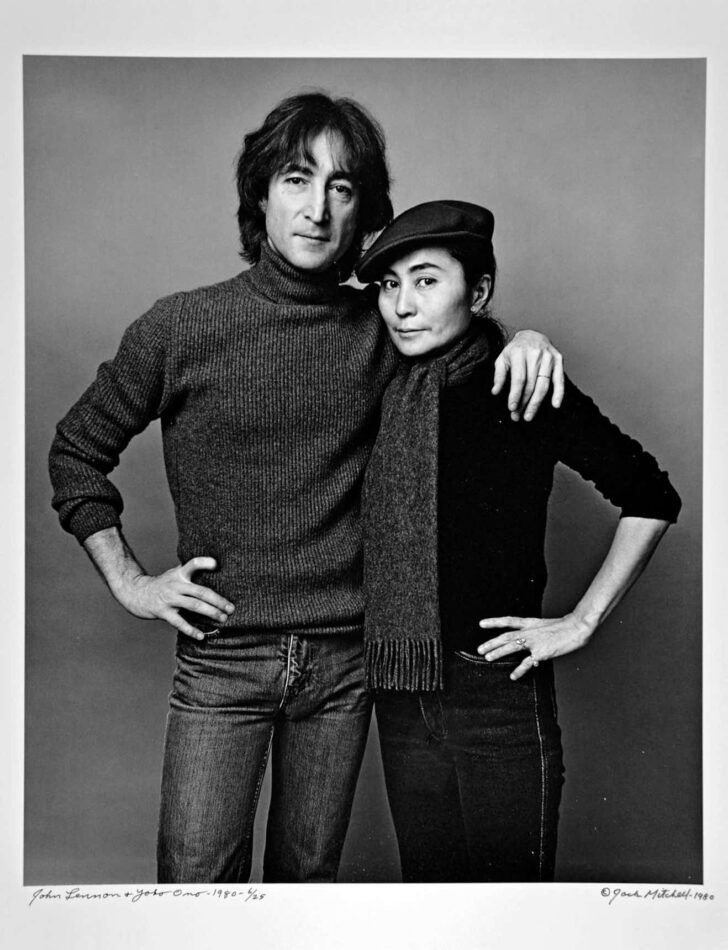 John Lennon and Yoko Ono on November 2, 1980, by Jack Mitchell