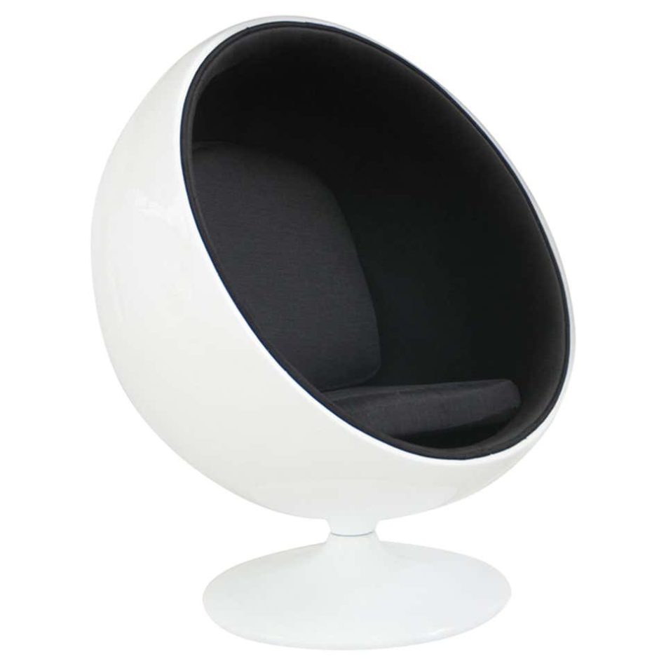 black and white Ball chair