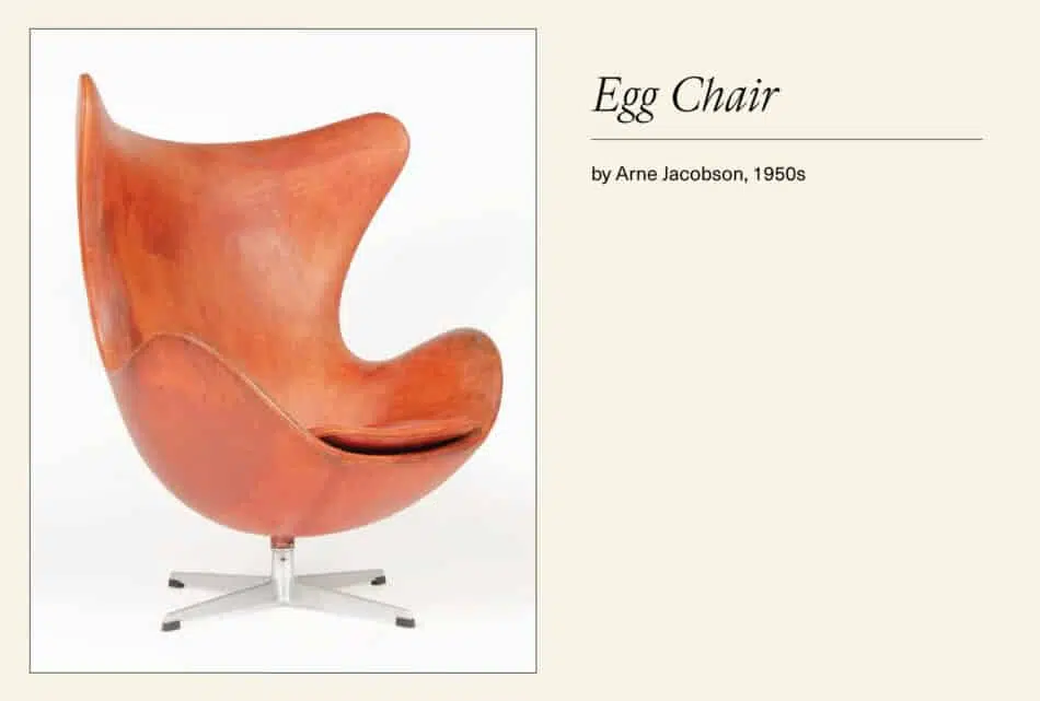 Leather Scandinavian Egg chair