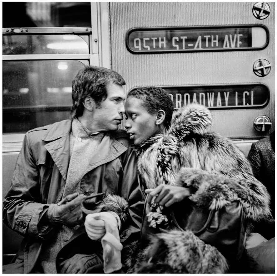 Jean-Paul Goude & Toukie Smith in NYC Subway, 1976, by Jonathan Becker