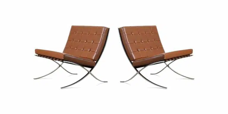 Pair of Mies van der Rohe Barcelona chairs for Knoll