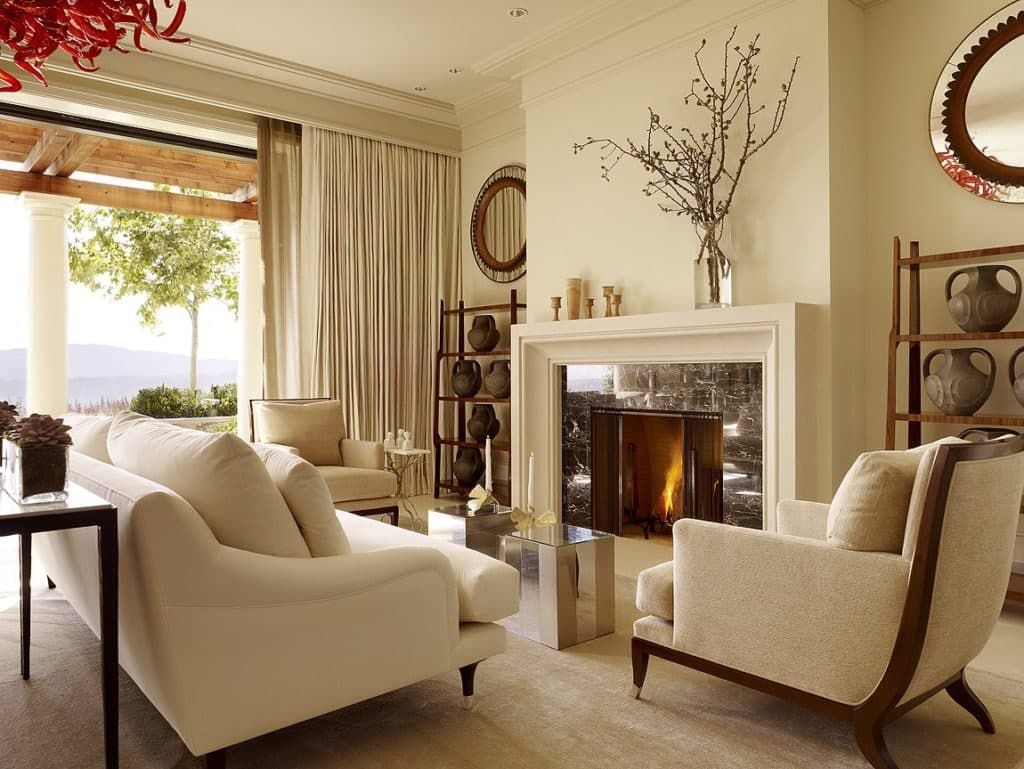 living room fireplace by the Wiseman Group