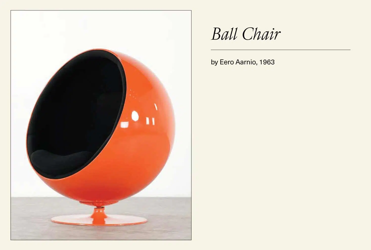 Orange ball chair