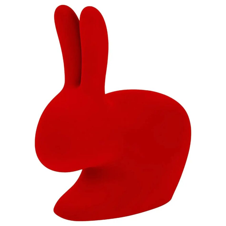 Stefano Giovannoni red velvet baby rabbit chair