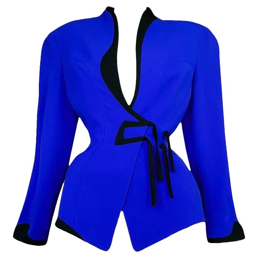 Thierry Mugler Archival Electric Blue Jacket, 1987