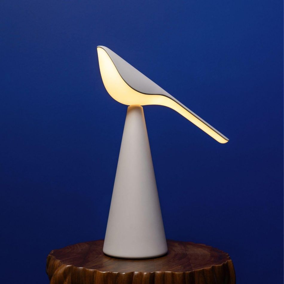 Nao Tamura for Established & Sons 'Tiki' portable table lamp in pebble gray, 21st century