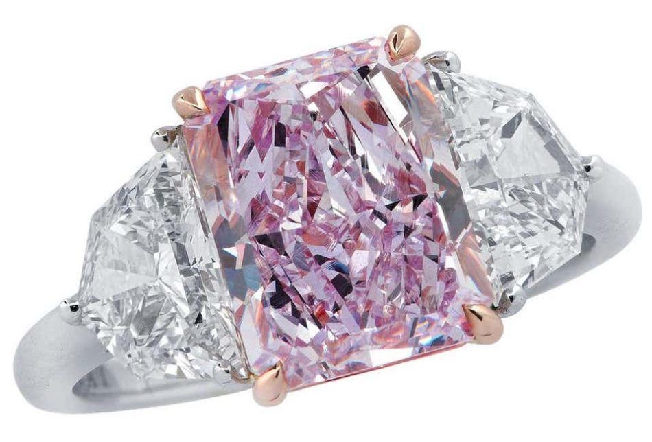 Vivid Diamonds 3.34-carat fancy pinkish purple diamond ring, 2019