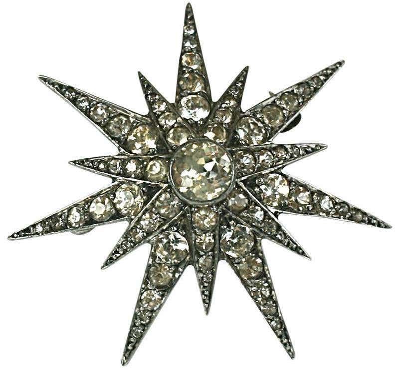 Edwardian Paste Starburst Brooch