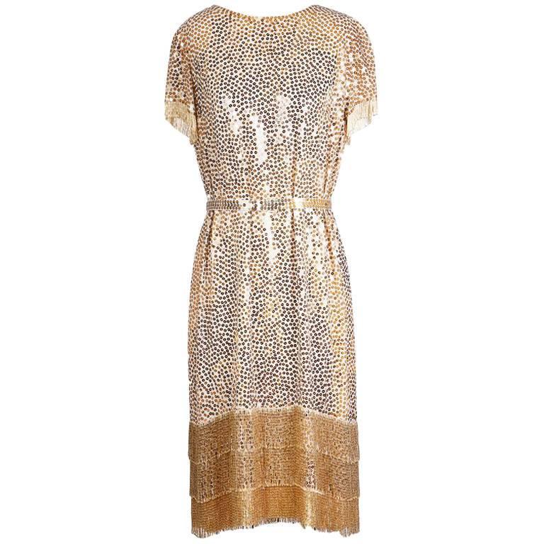 Norman Norell sequined dress