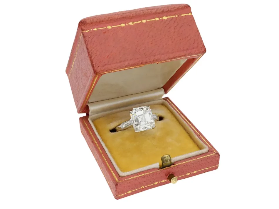 Cartier emerald-cut diamond ring, ca. 1935
