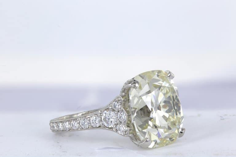 12.85 Carat Cushion Cut Diamond Ring by Shreve, Crump & Low