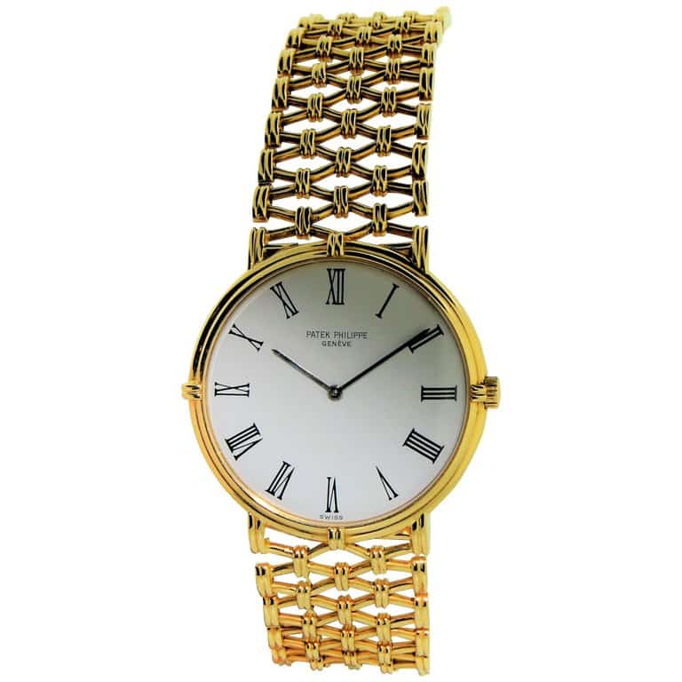 Patek Philippe Yellow Gold Screw Back Bracelet Manual Wristwatch, circa 1970s