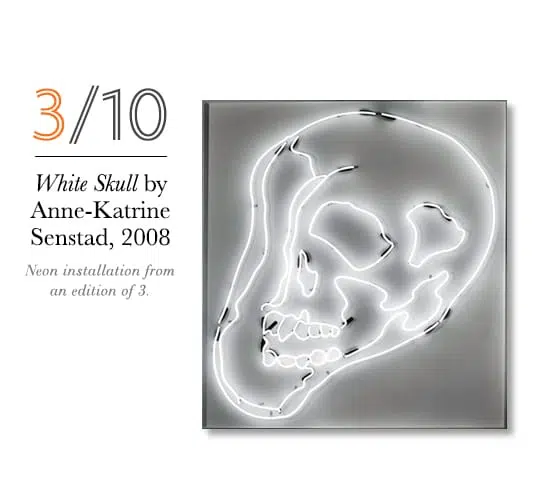 Neon White Skull