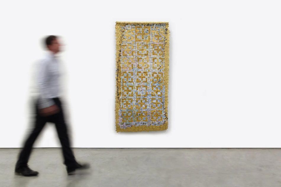 Memento 7, 2010, by Olga de Amaral displayed at Heather James Fine Art