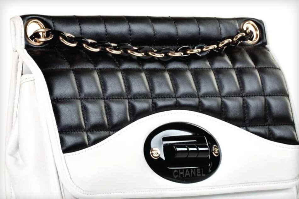 Chanel Two Tone Black and White Flap Bag