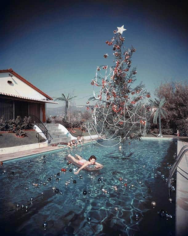 Christmas Swim Hollywood, 1954, by Slim Aarons