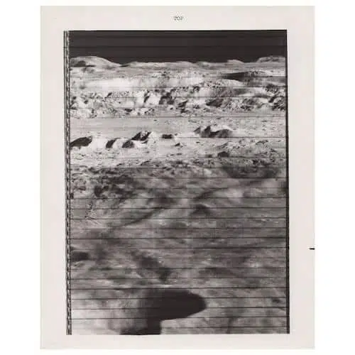 Lunar orbiter vintage gelatin-silver print by NASA, 1966, offered by Jason Jacques