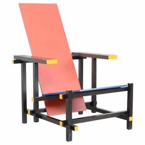 Gerrit Rietveld for Cassina Red and Blue chair, ca. 1974.