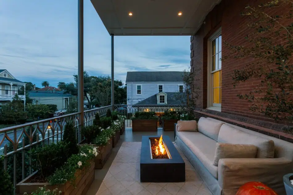 Tara Shaw-designed front porch in New Orleans