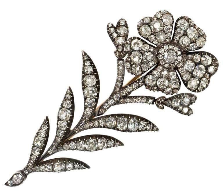 Victorian Diamond En Tremblant Corsage Brooch