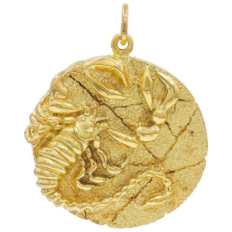 Tiffany & Co. gold scorpio pendant, 1960s