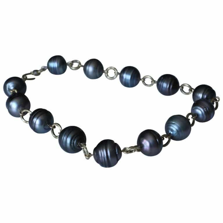 AB Jewelry NYC Tahitian pearl link necklace