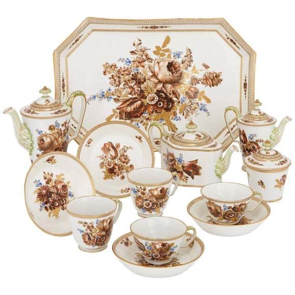 Meissen Porcelain tea and coffee set, early 19th century